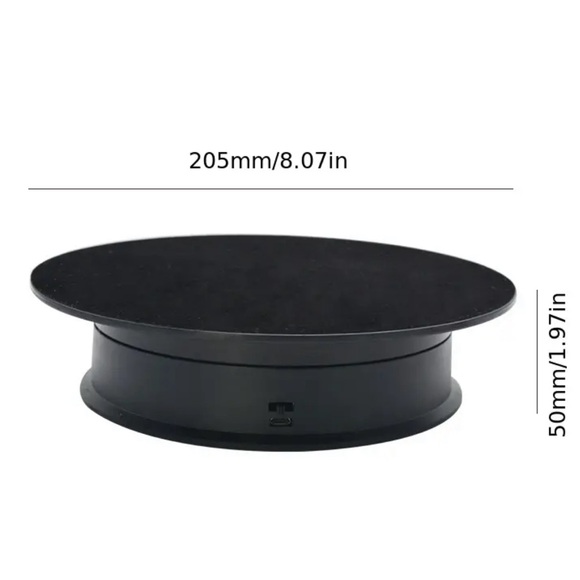 (NIB) Motorized 360° Rotating Display Stand, Black or White - Picture 5 of 14